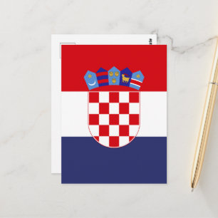 Croatia flag postcard