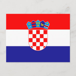 Croatia Flag Postcard