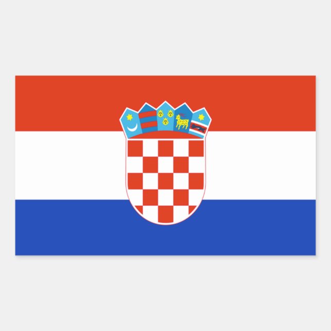 Croatia Flag Rectangular Sticker (Front)