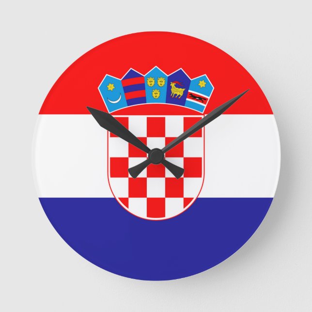 Croatia Flag Round Clock (Front)