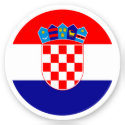 Croatia Flag Round Sticker