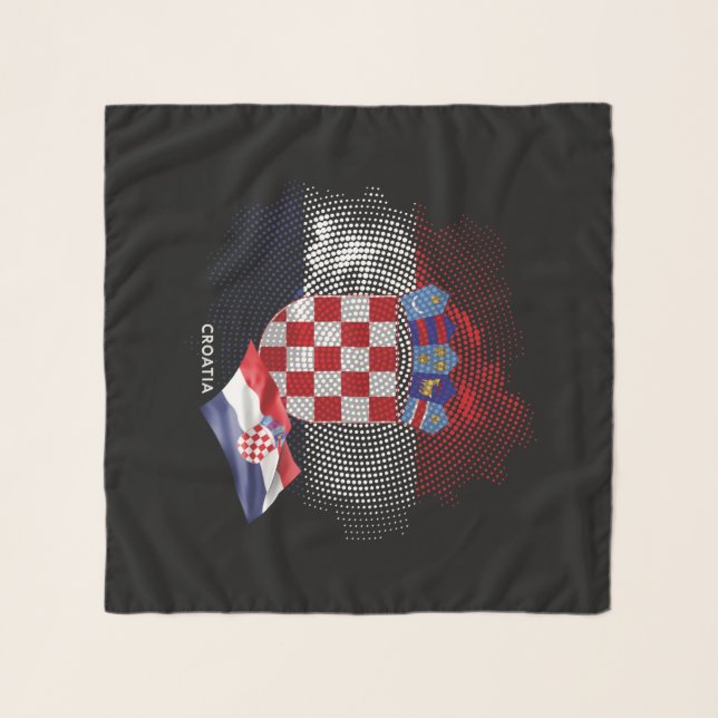 Croatia flag scarf (Front (Horizontal))