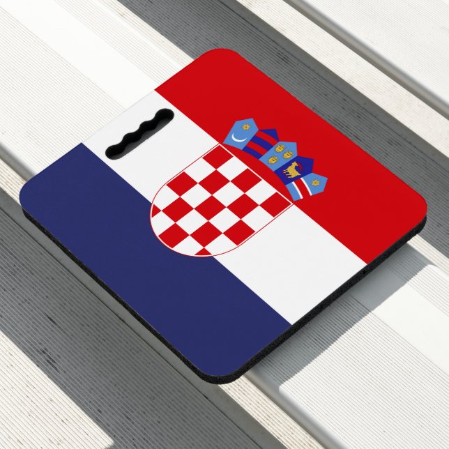 Croatia flag seat cushion (In Situ)