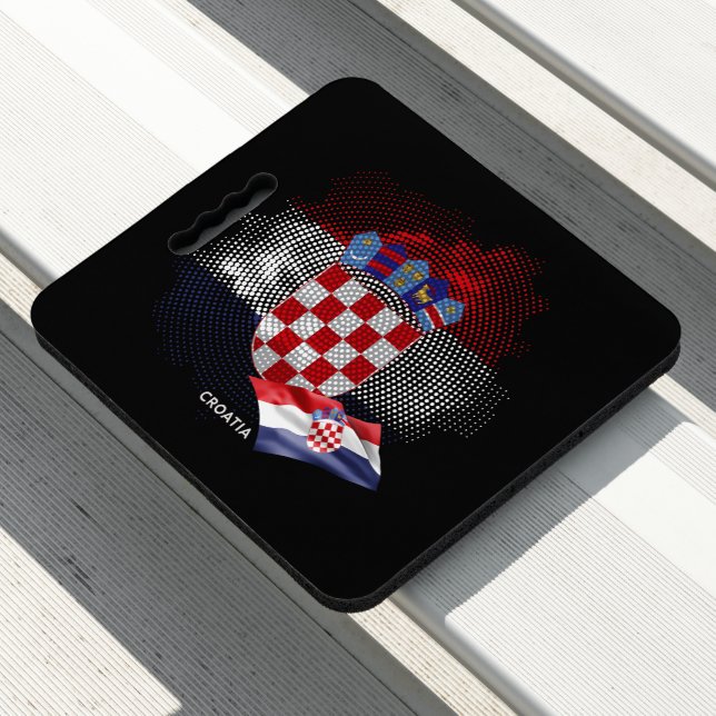 Croatia flag seat cushion (In Situ)