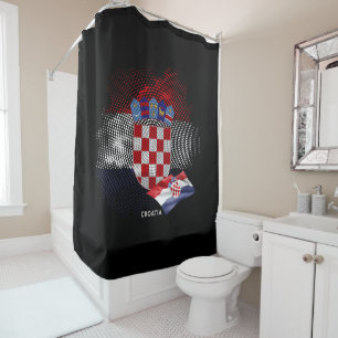 Croatia flag shower curtain