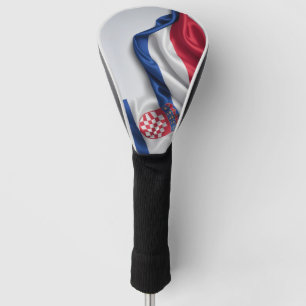 Croatia flag silk texture golf head cover