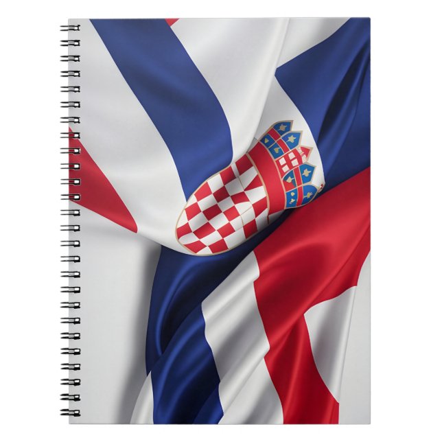 Croatia flag silk texture notebook (Front)