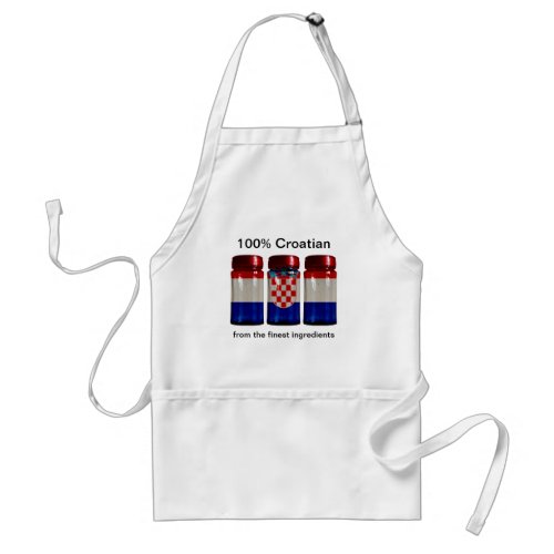 Croatia Flag Spice Jars Apron