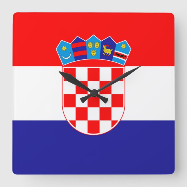 Croatia Flag Square Wall Clock (Front)