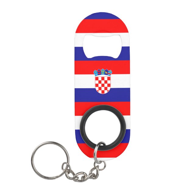 Croatia flag Stainless Steel Bottle Opener (Front)