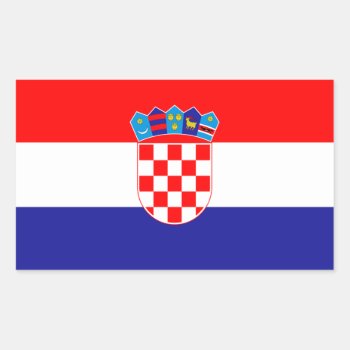 Croatia* Flag Sticker /hrvatska Zastava Naljepnica by Azorean at Zazzle