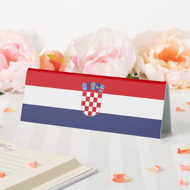 Croatia flag table tent (In SItu (Wedding))