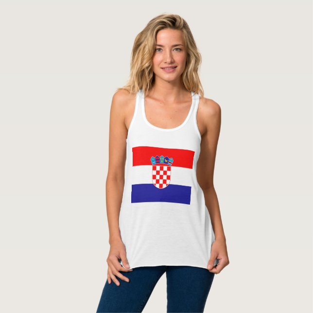 Croatia flag tank top (Front Full)