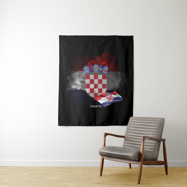Croatia flag tapestry (In Situ)