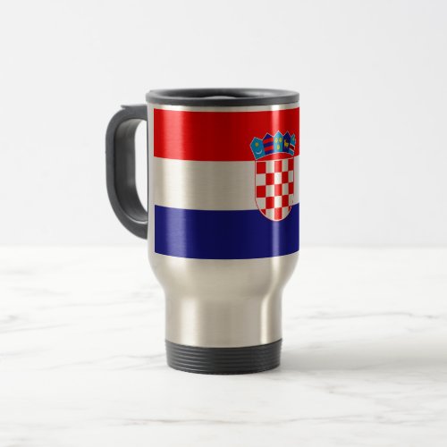 Croatia Flag Travel Mug