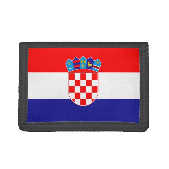 Croatia Flag TriFold Nylon Wallet (Front)