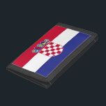 Croatia Flag Trifold Wallet<br><div class="desc">Croatia Flag Feel free to modify the design according to your own preferences. You may change the design location, orientation, background colors and size. Also, you may add your own text, or slogan set its font, location and size, all in order to create the ultimate personal gift for you and...</div>
