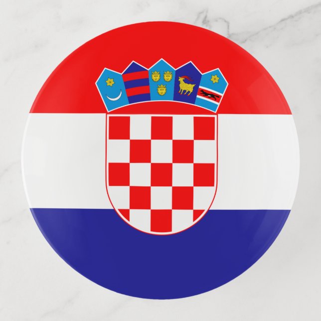 Croatia Flag Trinket Tray (Front)