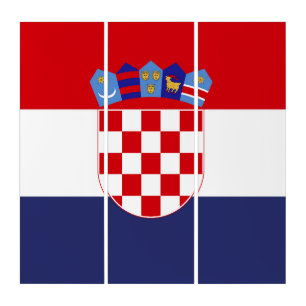 Croatia flag triptych