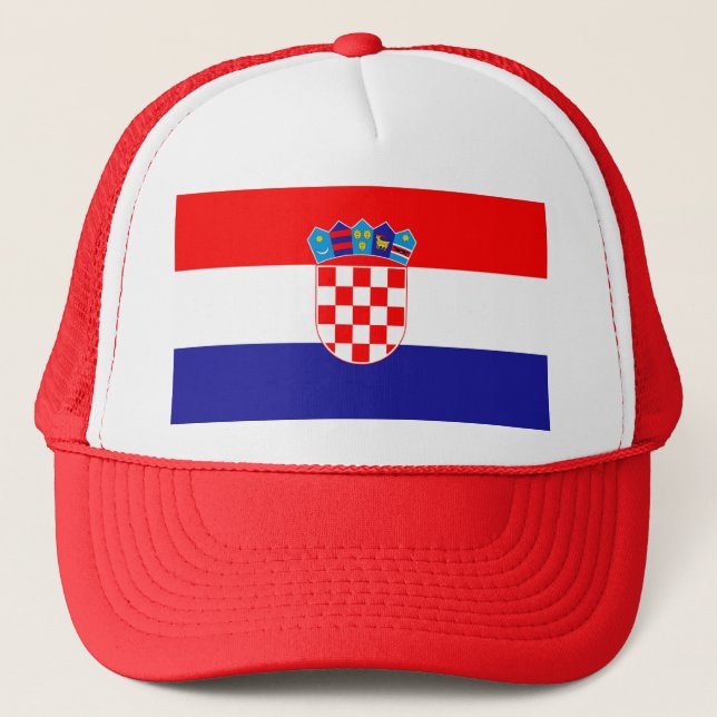 Croatia Flag Trucker Hat (Front)