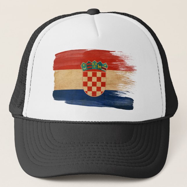 Croatia Flag Trucker Hat (Front)