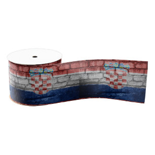 Croatia flag wall grosgrain ribbon