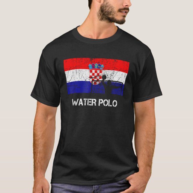 Croatia Flag Water Polo Gift For Water Polo Player (Front)