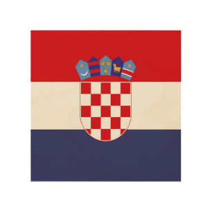 Croatia flag wood wall art