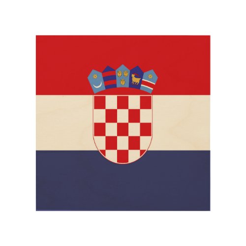Croatia flag wood wall art