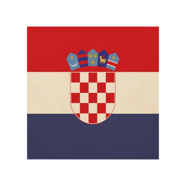 Croatia flag wood wall art (Front)