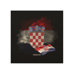 Croatia flag wood wall art