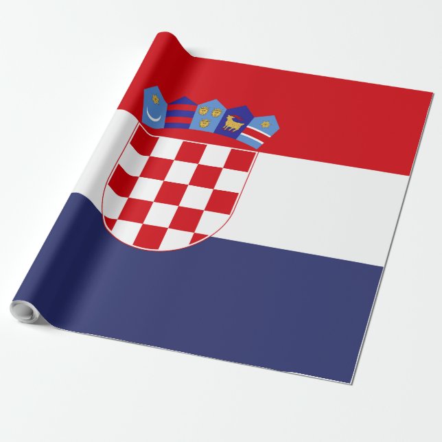Croatia flag wrapping paper (Unrolled)