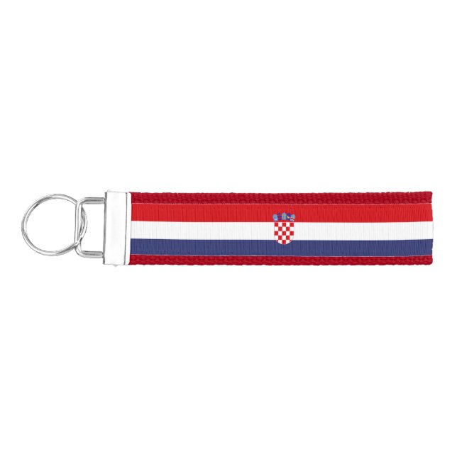 Croatia flag wrist keychain (Keys on Left)