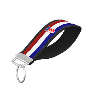 Croatia flag wrist keychain