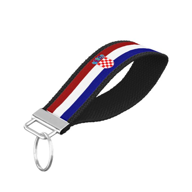 Croatia flag wrist keychain (Angled Down)
