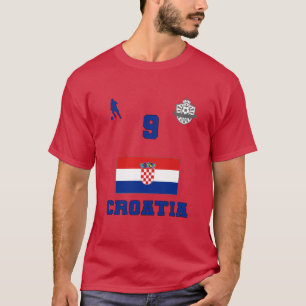 Croatia Football Soccer National Team #9 T-Shirt