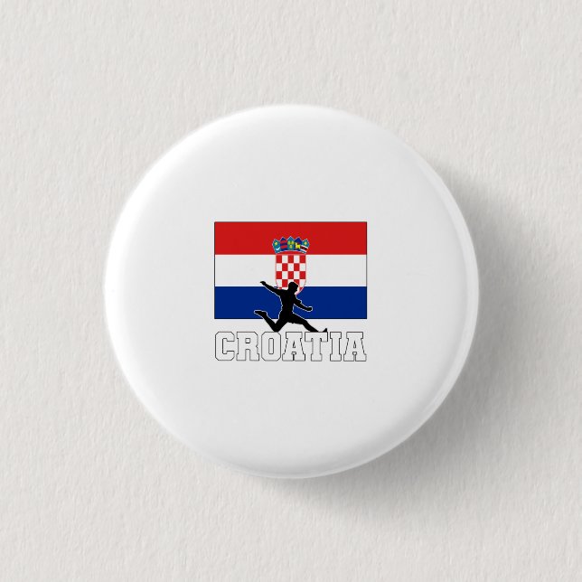 Croatia Football Soccer National Team Button (Front)