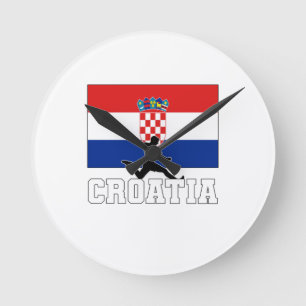 Croatia Football Soccer National Team Round Clock