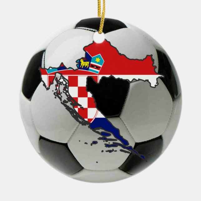 Croatia football soccer ornament (Front)