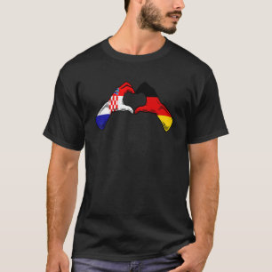 Croatia Germany Flag Croatian German Heart 1 T-Shirt