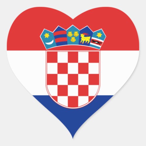 croatia heart sticker