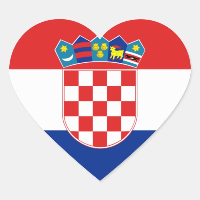 croatia heart sticker (Front)
