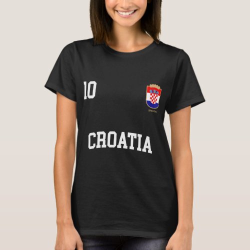 Croatia Hoodie 10 Croatian Flag Soccer Team Footba T_Shirt