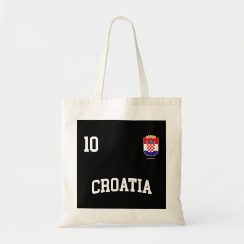 Croatia Hoodie 10 Croatian Flag Soccer Team Footba Tote Bag
