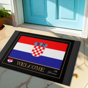 Croatia house mat, Croatian Flag sports / Welcome Doormat