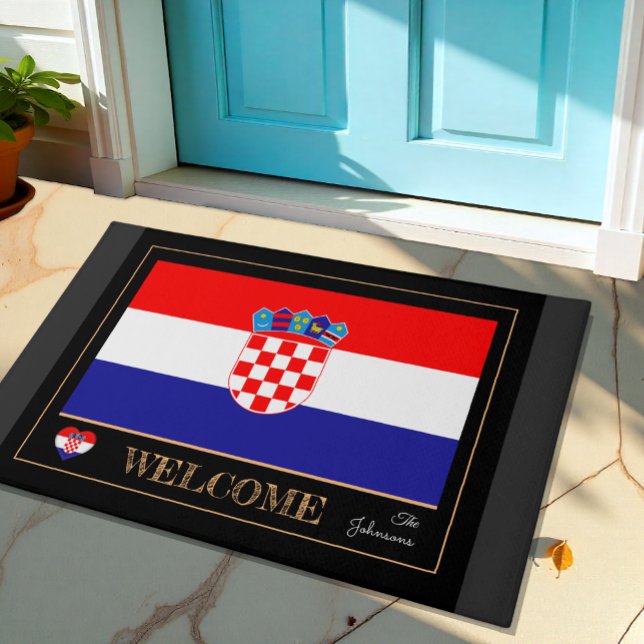 Croatia house mat, Croatian Flag sports / Welcome Doormat (Creator Uploaded)