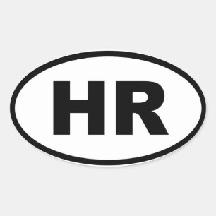 Croatia - HR - European Oval Sticker
