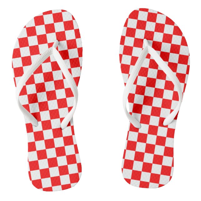Croatia | Hrvatska | Checkered  Flip Flops (Footbed)
