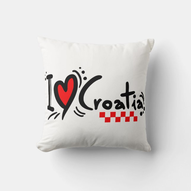 Croatia hrvatska kroatien hrv hr adria turism sea throw pillow (Front)