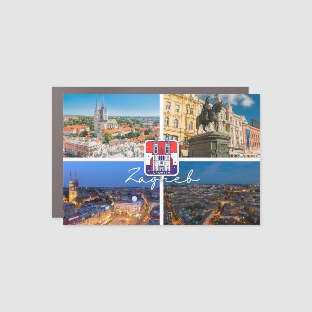 Croatia | Hrvatska | Zagreb | Capital of Croatia Car Magnet (Front)